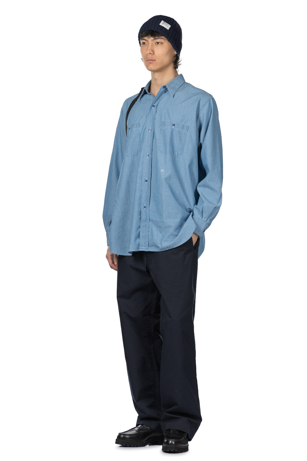 Nanamica (NAN) | Regular Collar Chambray Shirt | Men | Blue