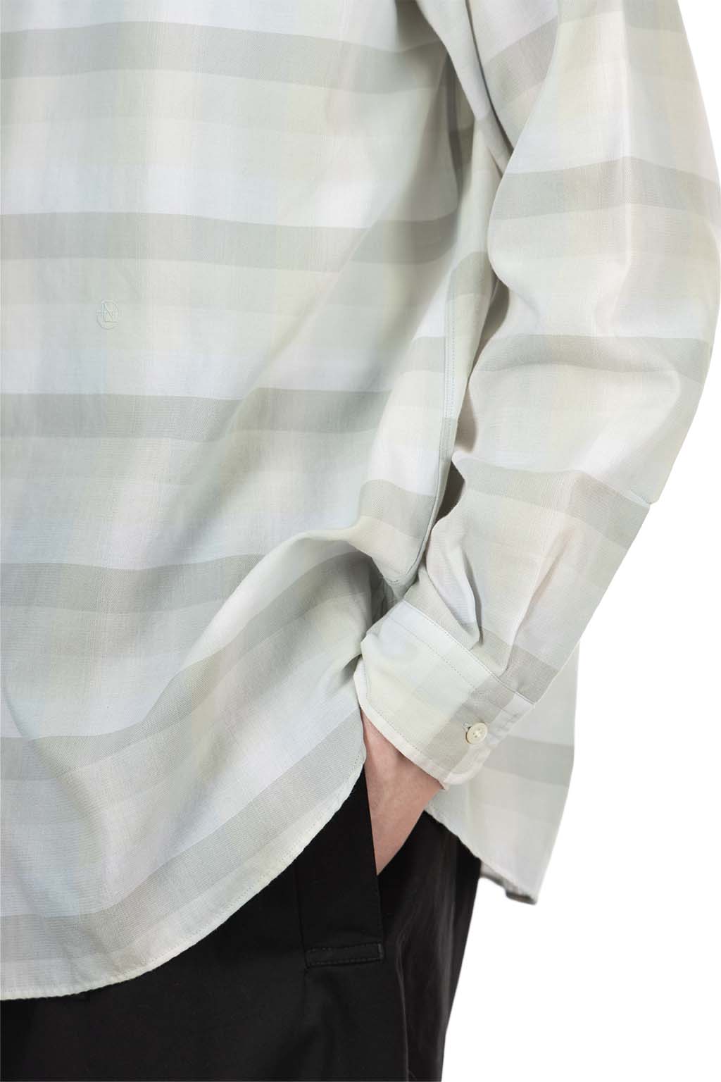 Nanamica (NAN) - Regular Collar Wind Shirt - Light Khaki