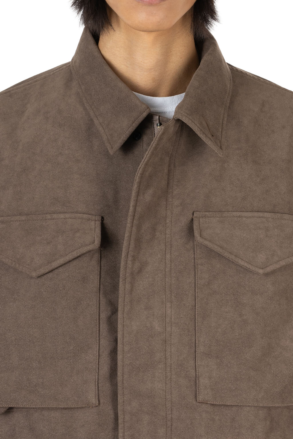 Nanamica (NAN) - Synthetic Leather Field Jacket - Brown
