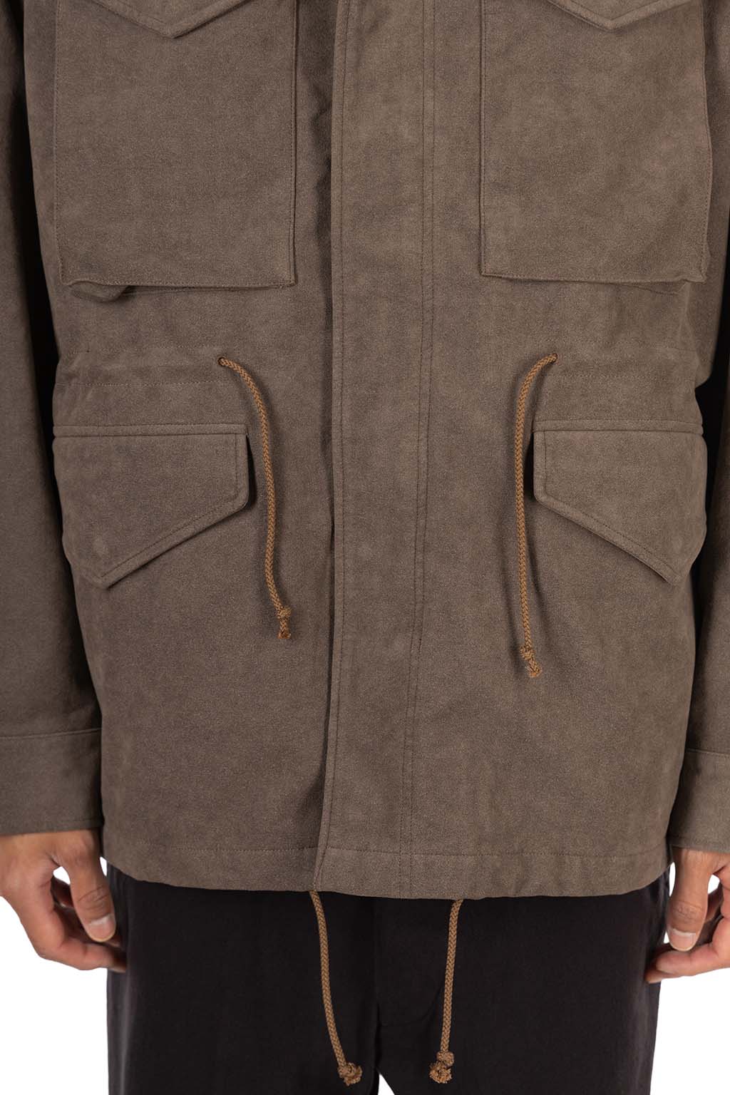 Nanamica (NAN) - Synthetic Leather Field Jacket - Brown