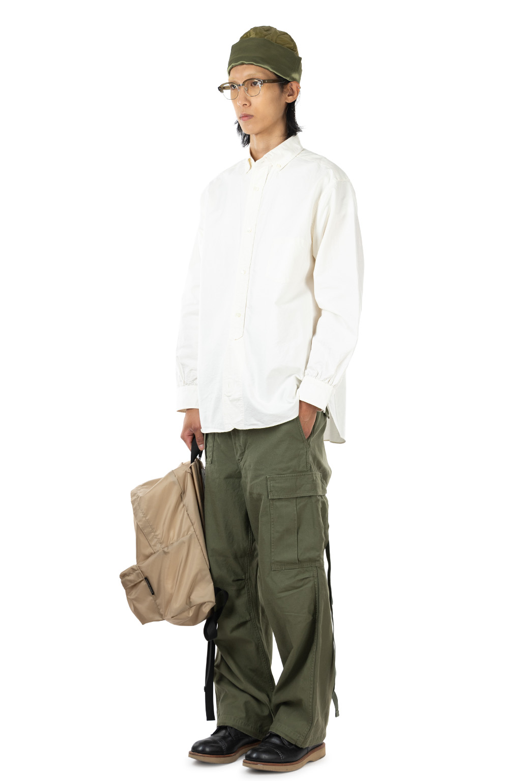 Nigel Cabourn - British Officers Shirt - Type 2 OX - 100-WHT