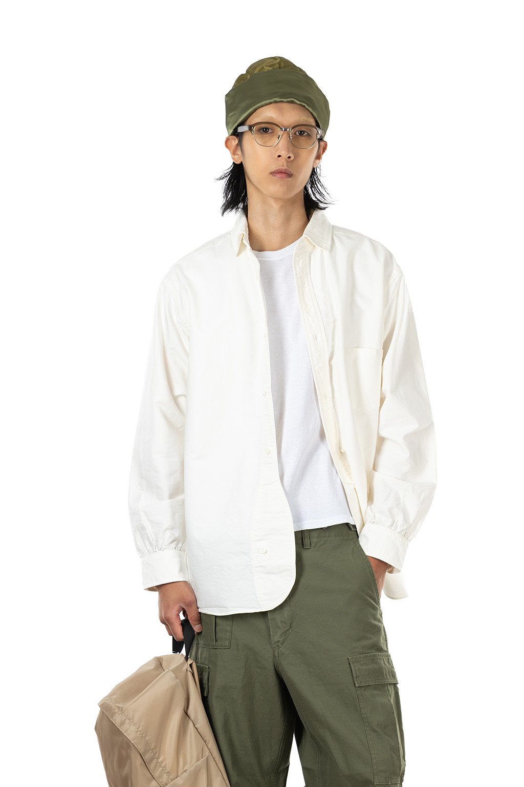 Nigel Cabourn - British Officers Shirt - Type 2 OX - 100-WHT