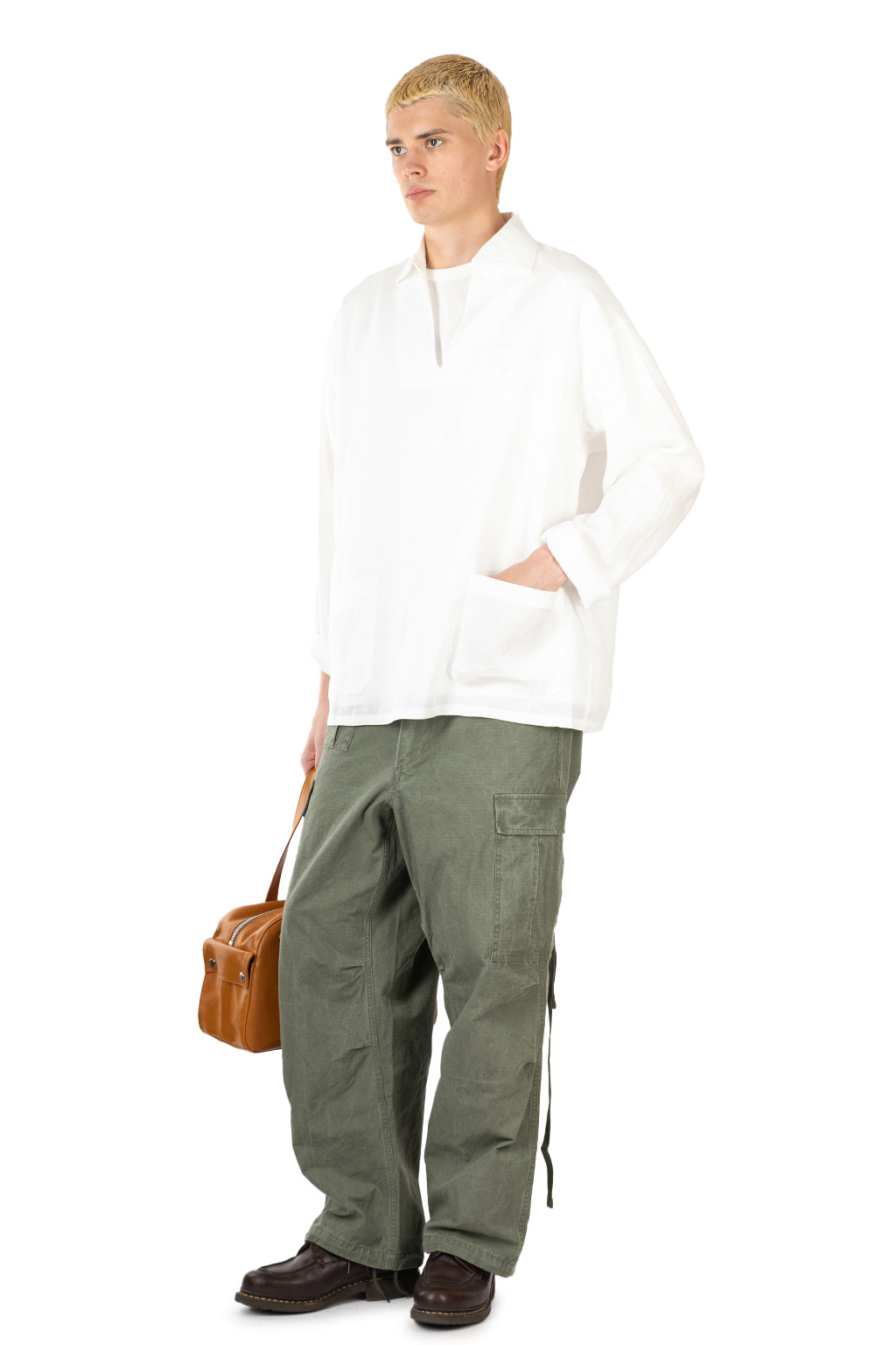 Nigel Cabourn - French Pullover Shirt - Hemp - Off White