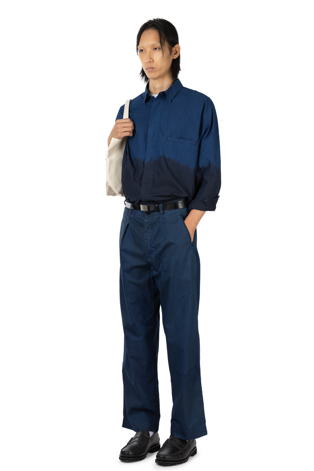 OUTIL - PANTALON MAGLIOC - Black Indigo