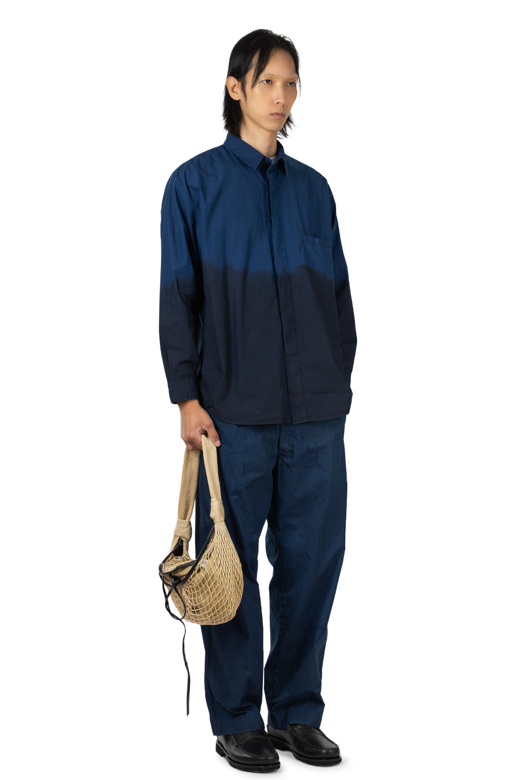 OUTIL - PANTALON MAGLIOC - Black Indigo