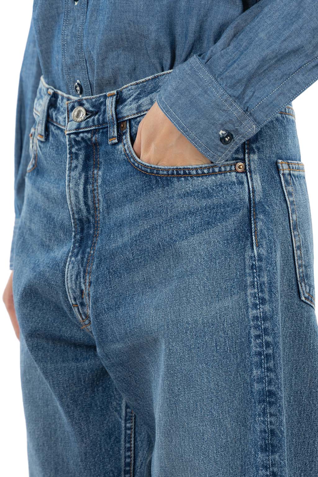 OrSlow - 101 Dad's Fit Denim Pants - Denim Used