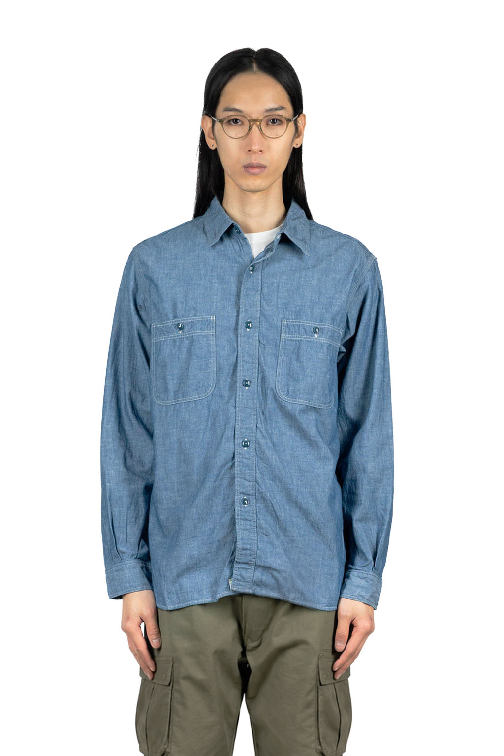 OrSlow Chambray Work Shirt - Chambray