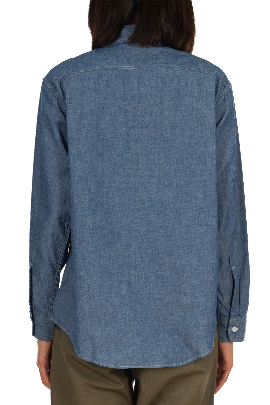 OrSlow - Chambray Work Shirt with Flap Pocket - Chambray