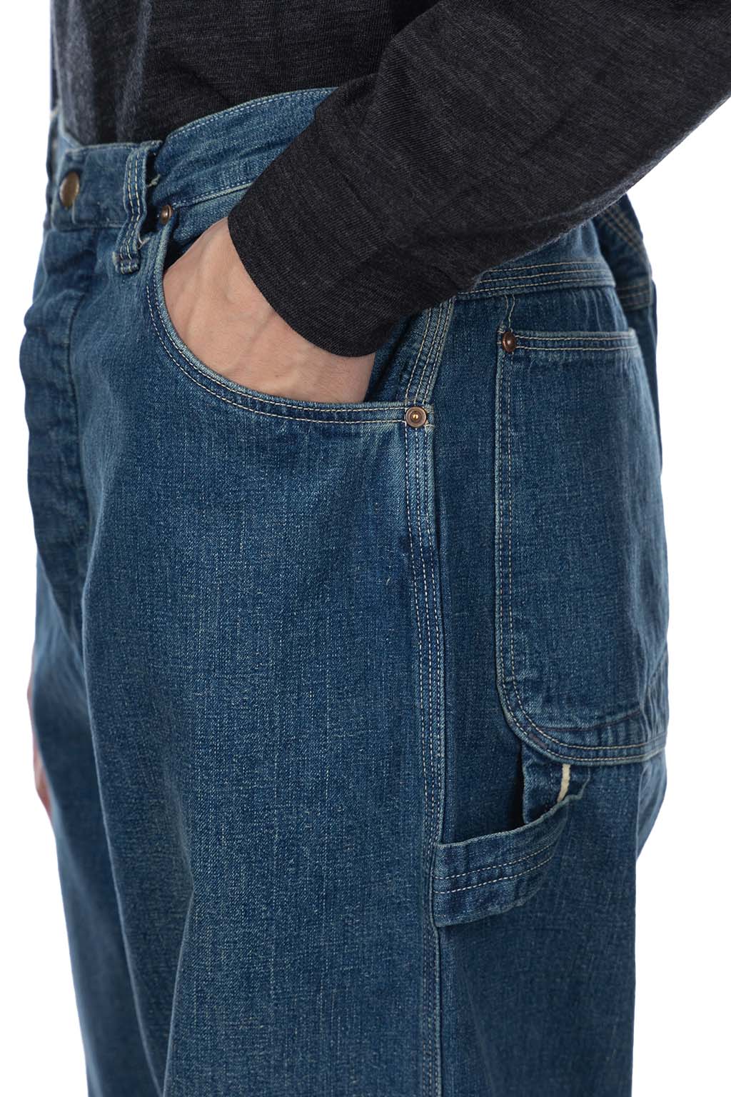 OrSlow | Denim Painter Pants - Used Wash | Men | Blue Button