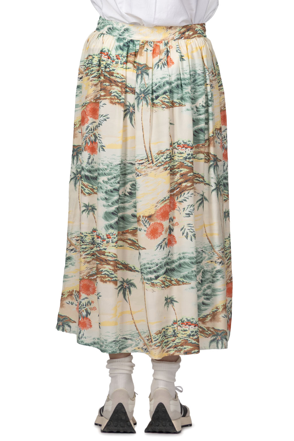 OrSlow - Hawaiian Gathered Skirt - Ecru