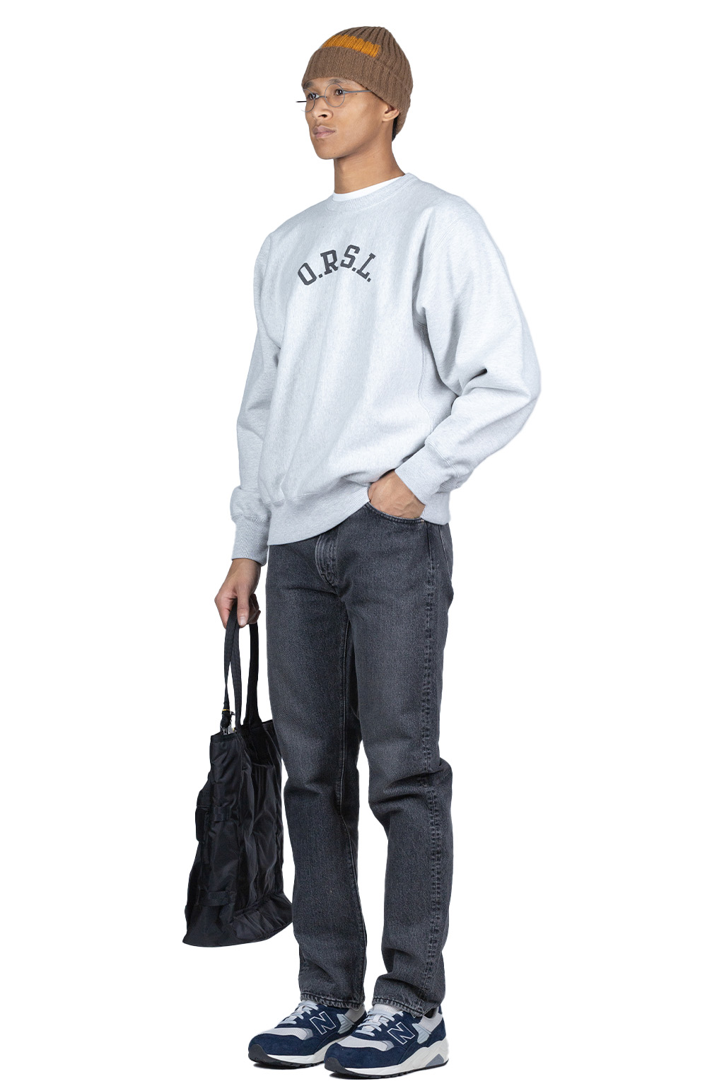 OrSlow Reverse Weave H. Weight Vintage Crew Sweat (ORSL)- Light Gray