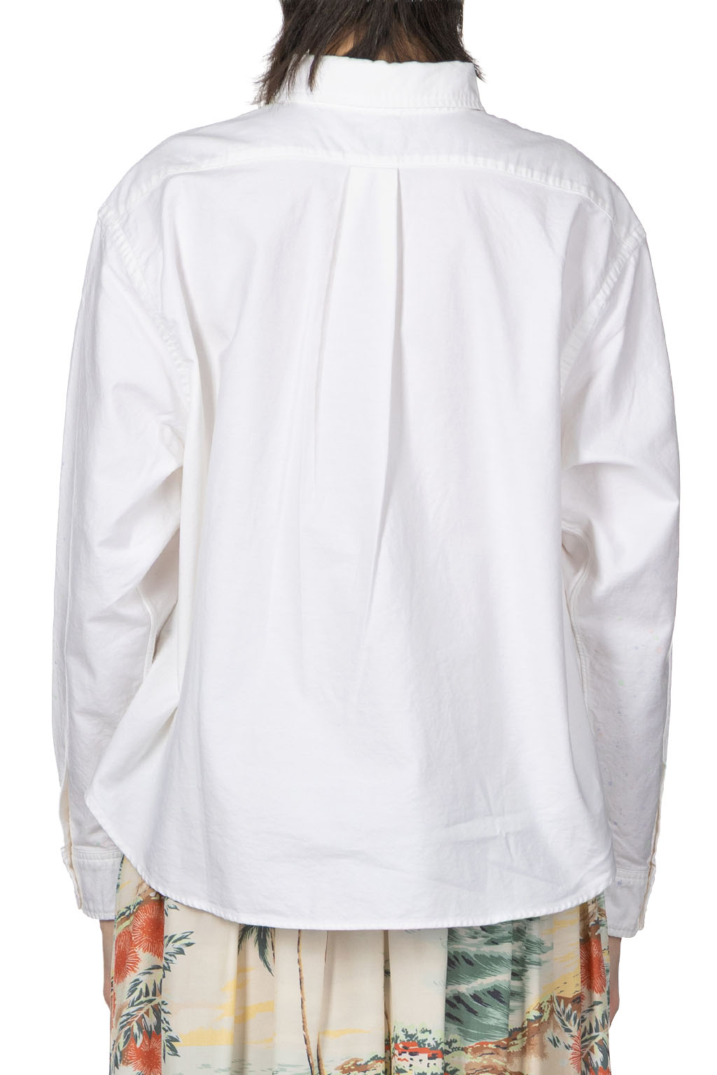 OrSlow - Short Button Down Shirt with Paint - White