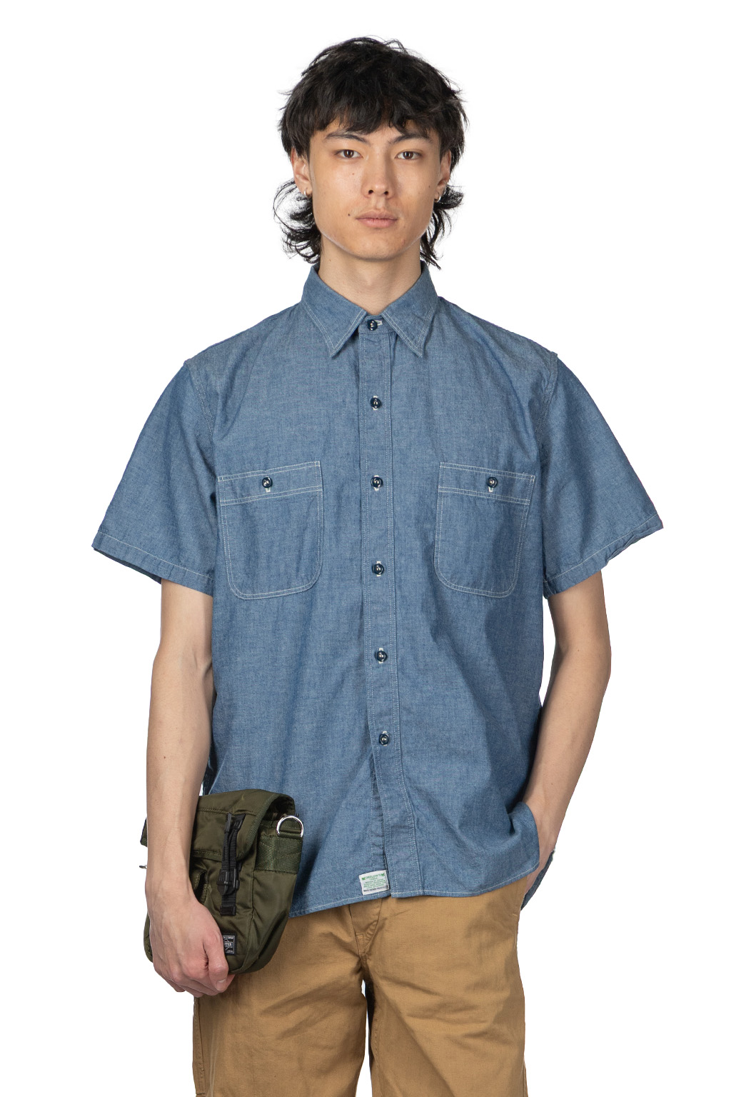OrSlow | Short Sleeve Chambray Work Shirt | Men | Blue