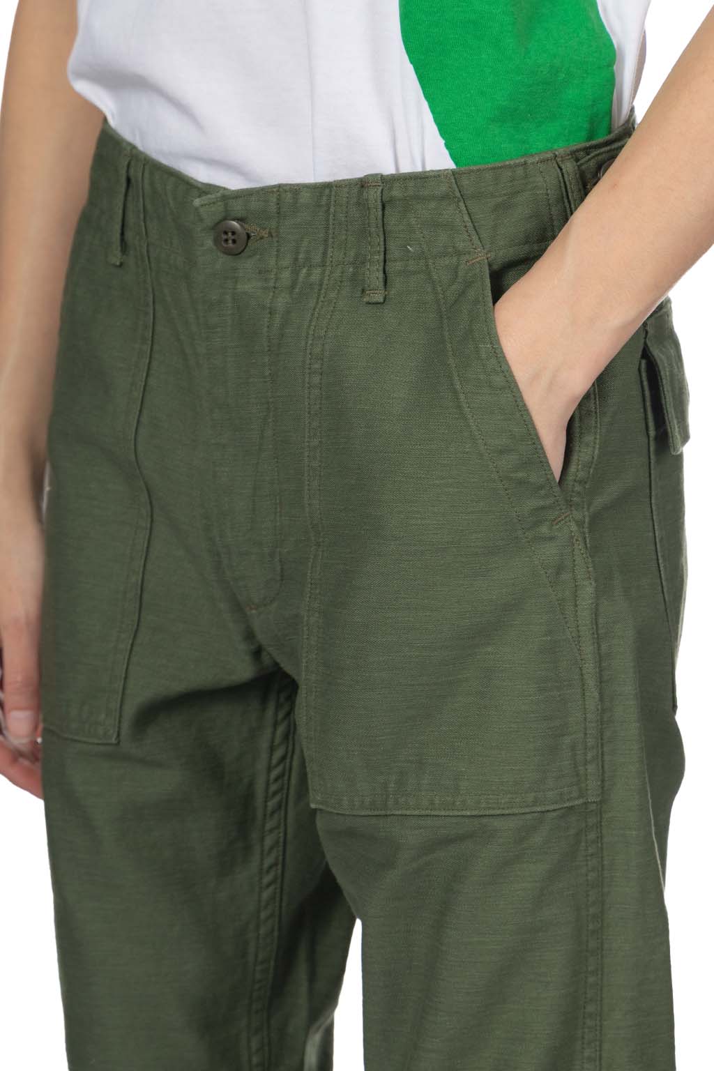 OrSlow Slim Fit Fatigue Pants - Green