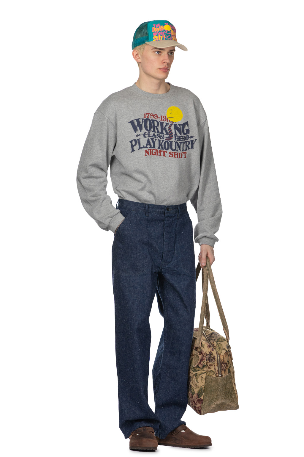 パンツ US NAVY DENIM ALL IN ONE OrSlow | US Navy Denim Utility Pants - One Wash | Men | Blue