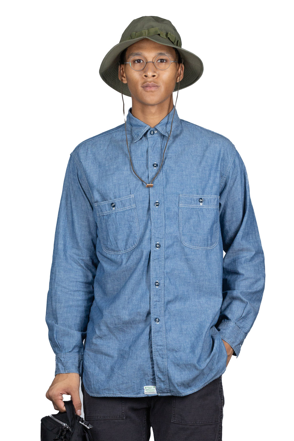 BlueButtonShop - OrSlow - OrSlow-Vintage-Fit-Chambray-Work-Shirt 
