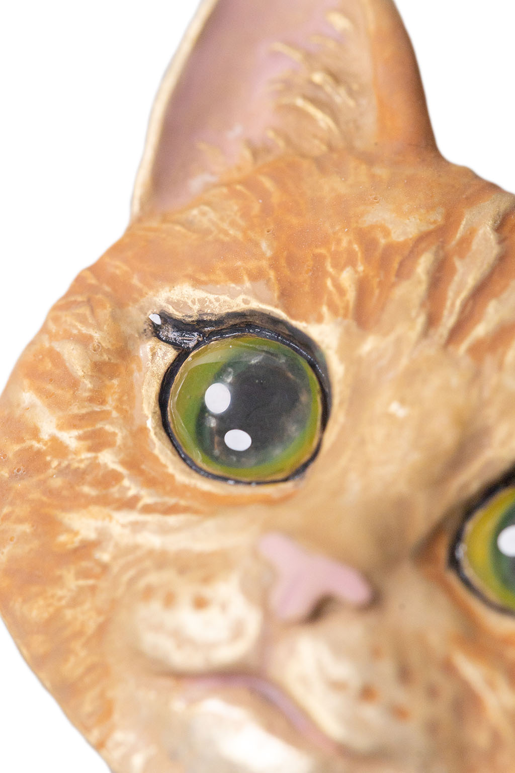 Palnart Poc - Orange Cat Brooch - Brown