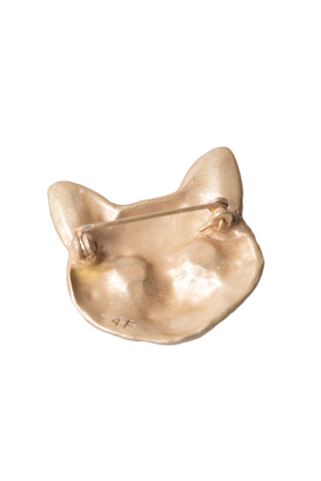 Palnart Poc - Orange Cat Brooch - Brown
