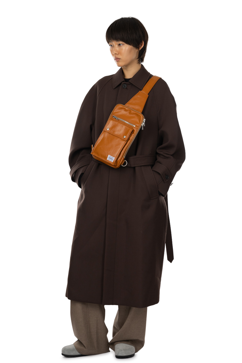 Porter Yoshida - FREE STYLE - Sling Shoulder Bag - Camel