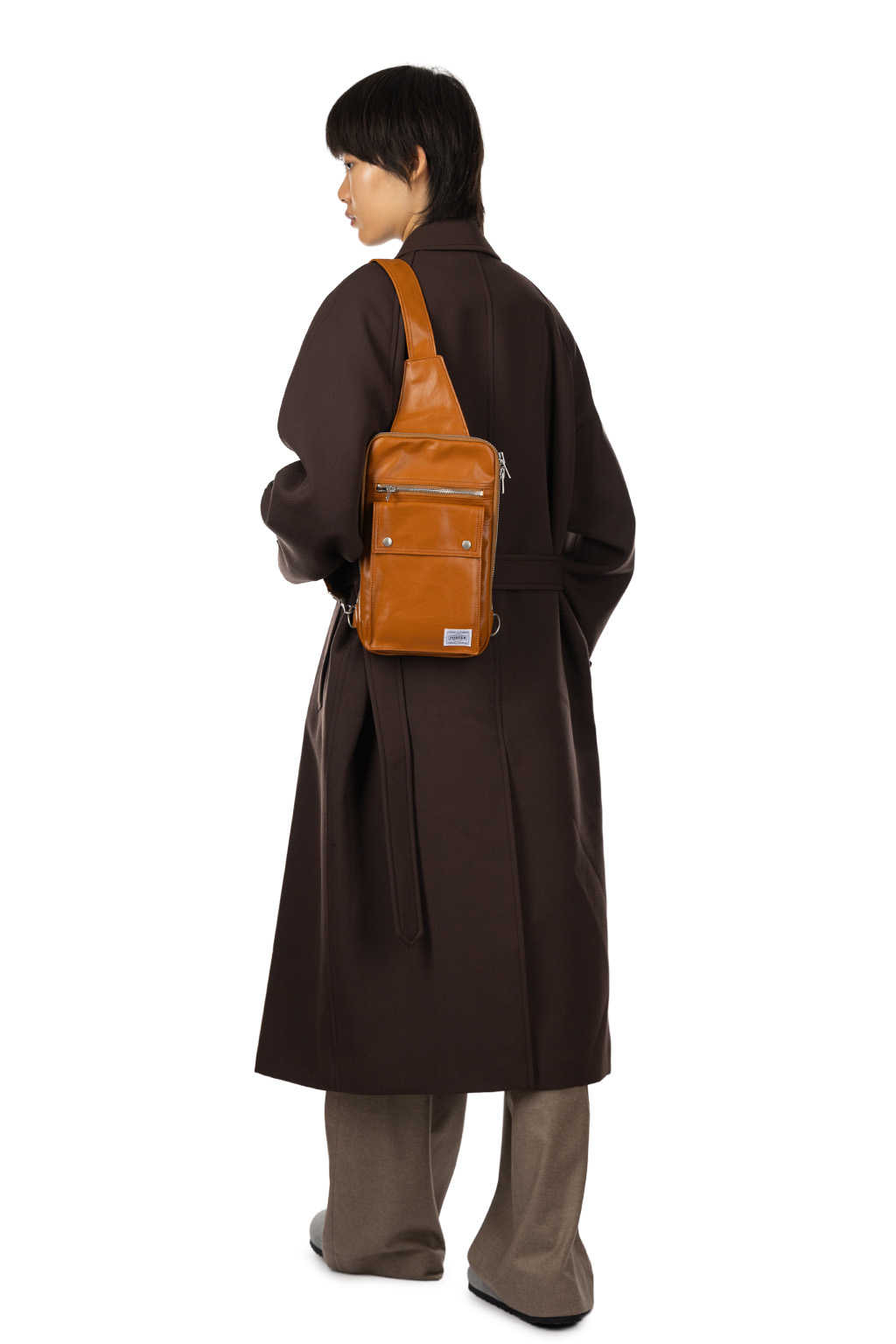 Porter Yoshida - FREE STYLE - Sling Shoulder Bag - Camel