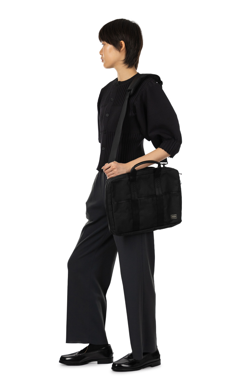 Porter Yoshida - HYBRID - 2Way Briefcase Small - Black