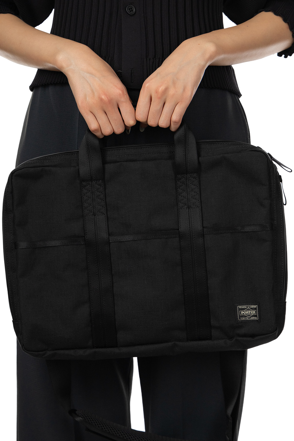 Porter Yoshida - HYBRID - 2Way Briefcase Small - Black
