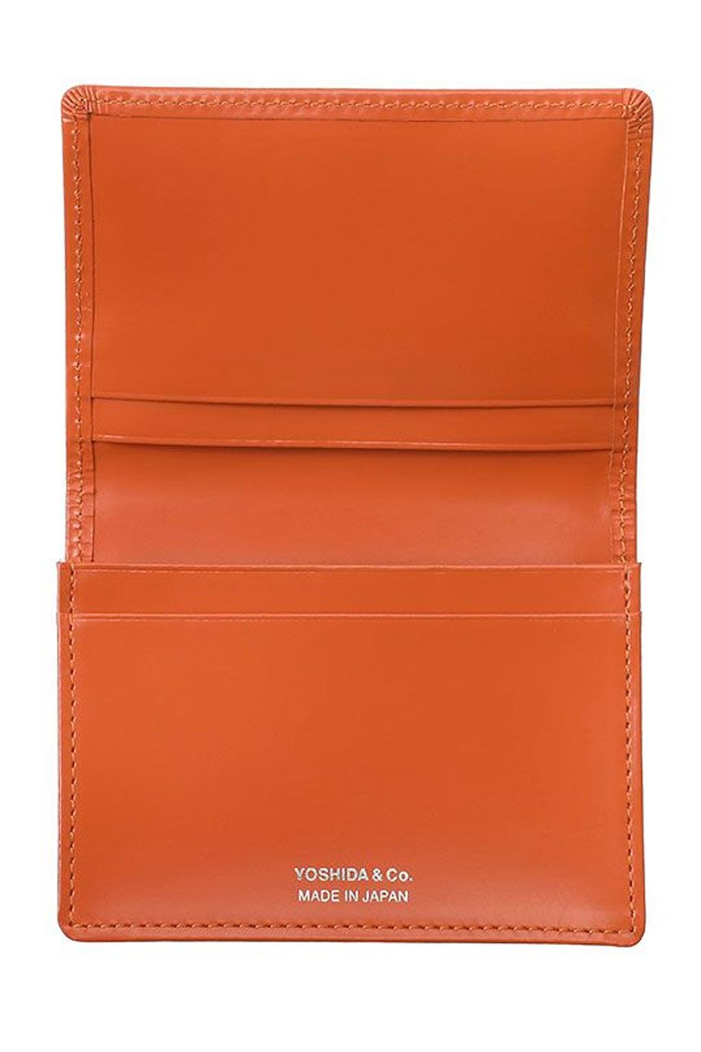 Porter Yoshida - PS Leather Wallet Card Case - Black x Orange