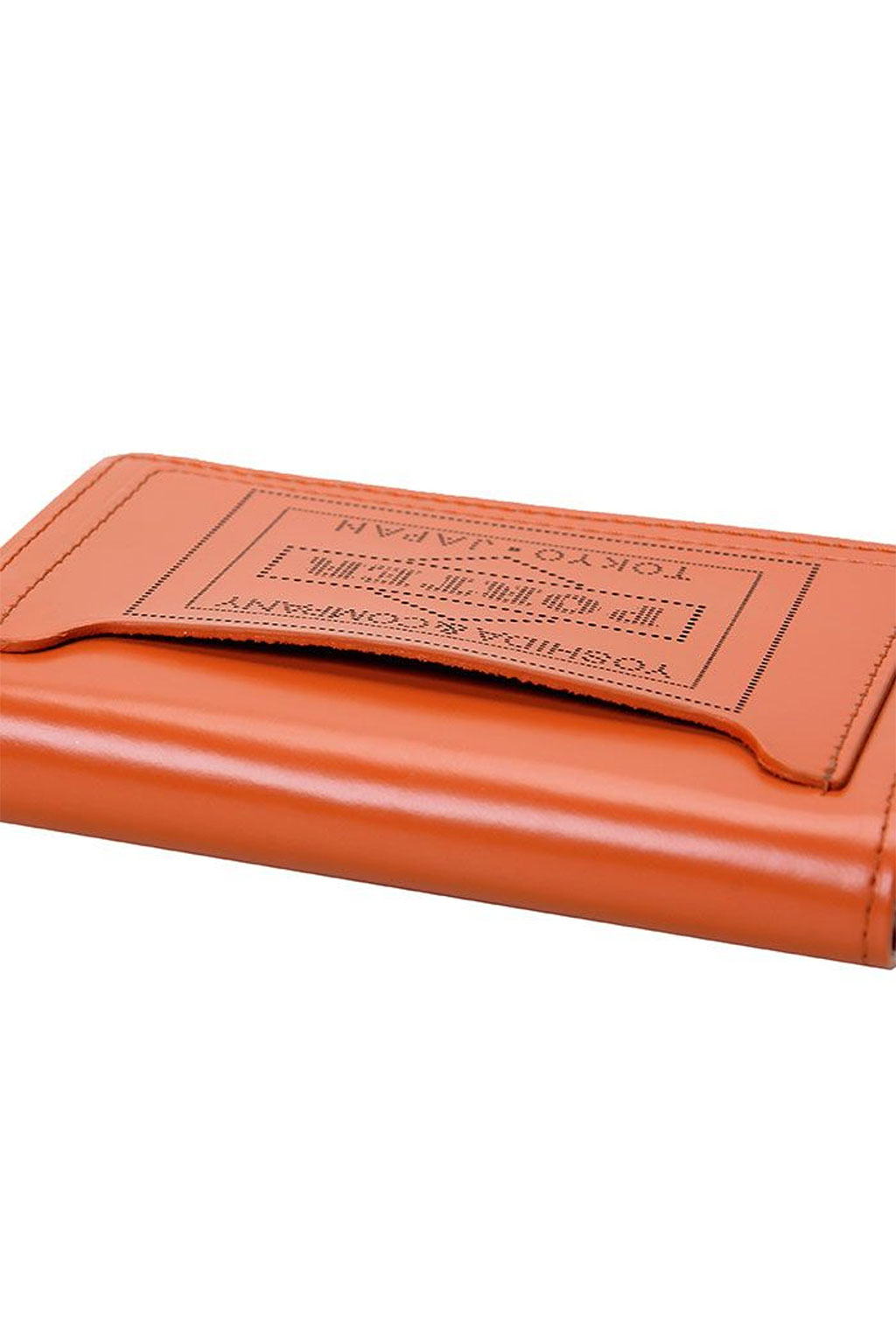 Porter Yoshida - PS Leather Wallet Card Case - Black x Orange