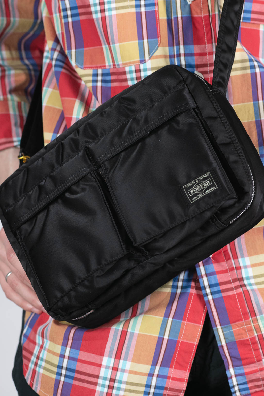 porter sling bag leather