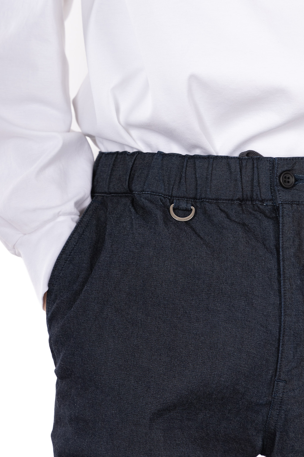 SOPHNET - STRETCH DENIM SLIM-FIT RIBBED PANTS