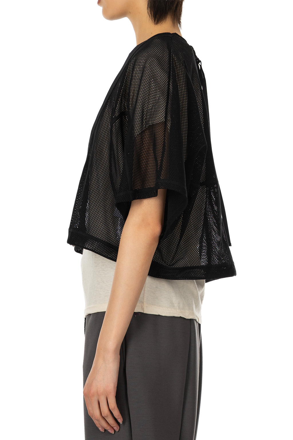 SYNTH - Dolman Sleeve Cropped T - Black