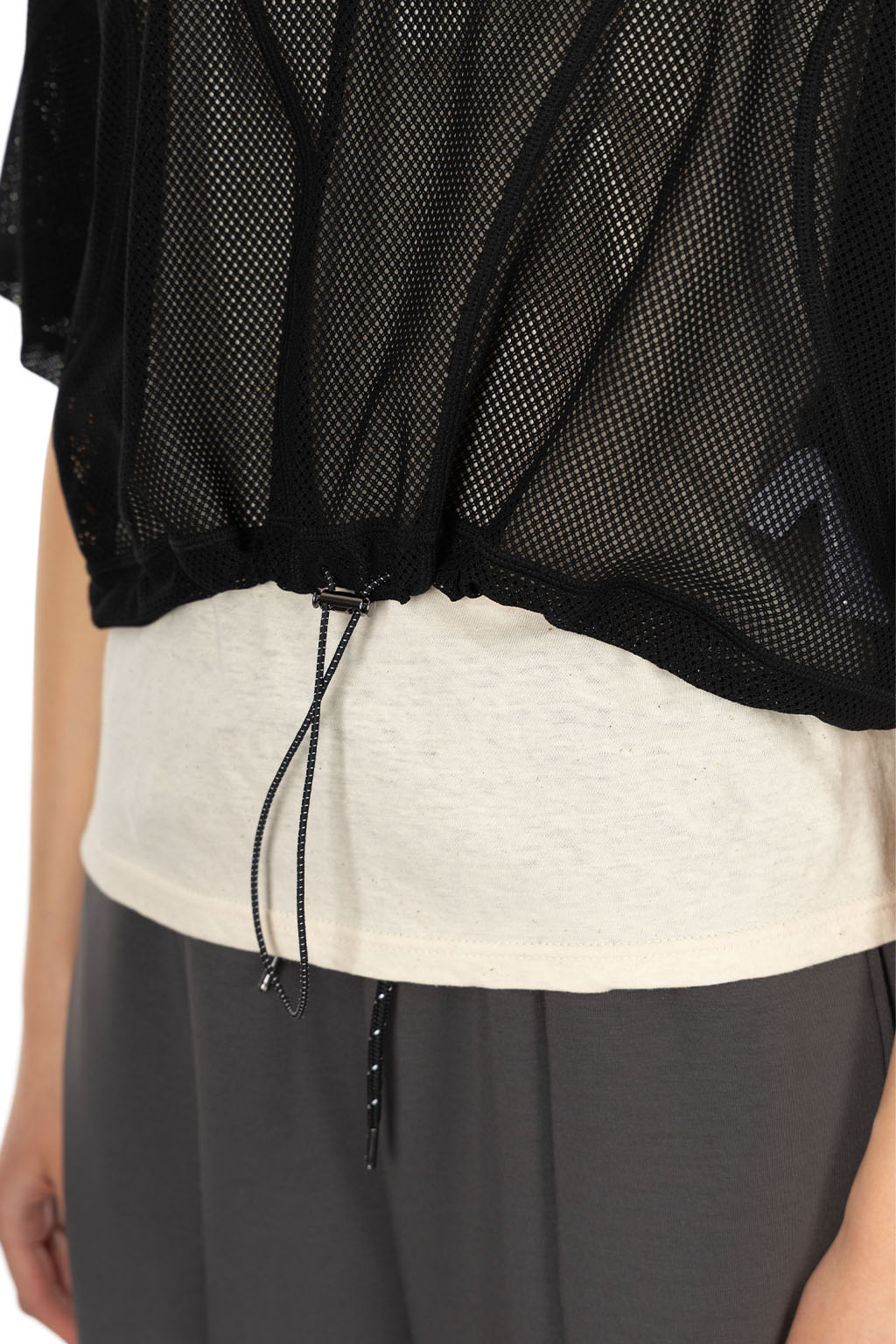 SYNTH - Dolman Sleeve Cropped T - Black