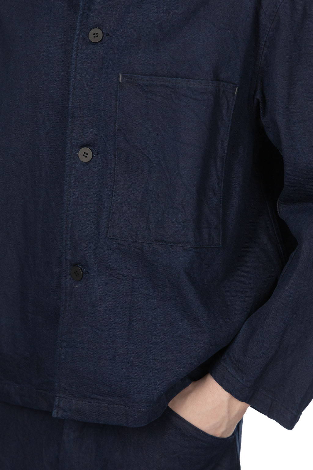 Still by hand - 11.5oz Denim Blouson - Dark Navy