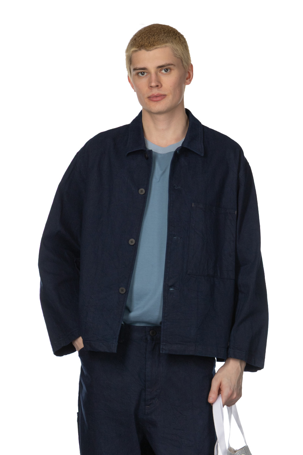Still by hand - 11.5oz Denim Blouson - Dark Navy