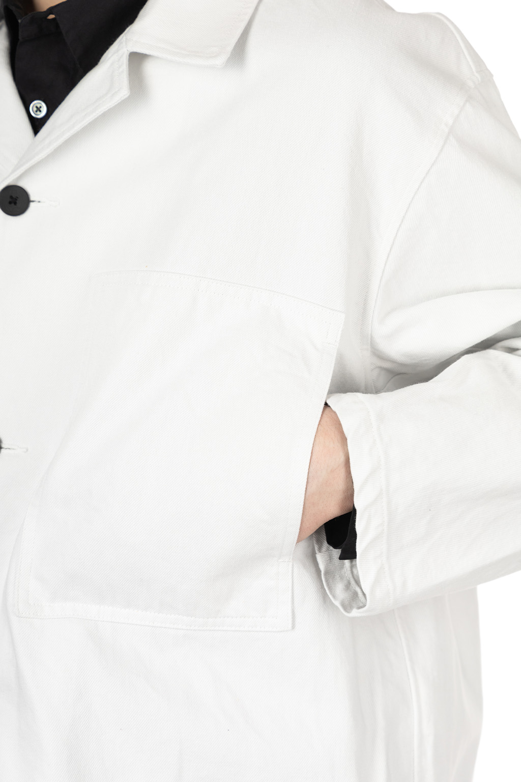 Still by hand - 11.5oz denim jacket - Ash White