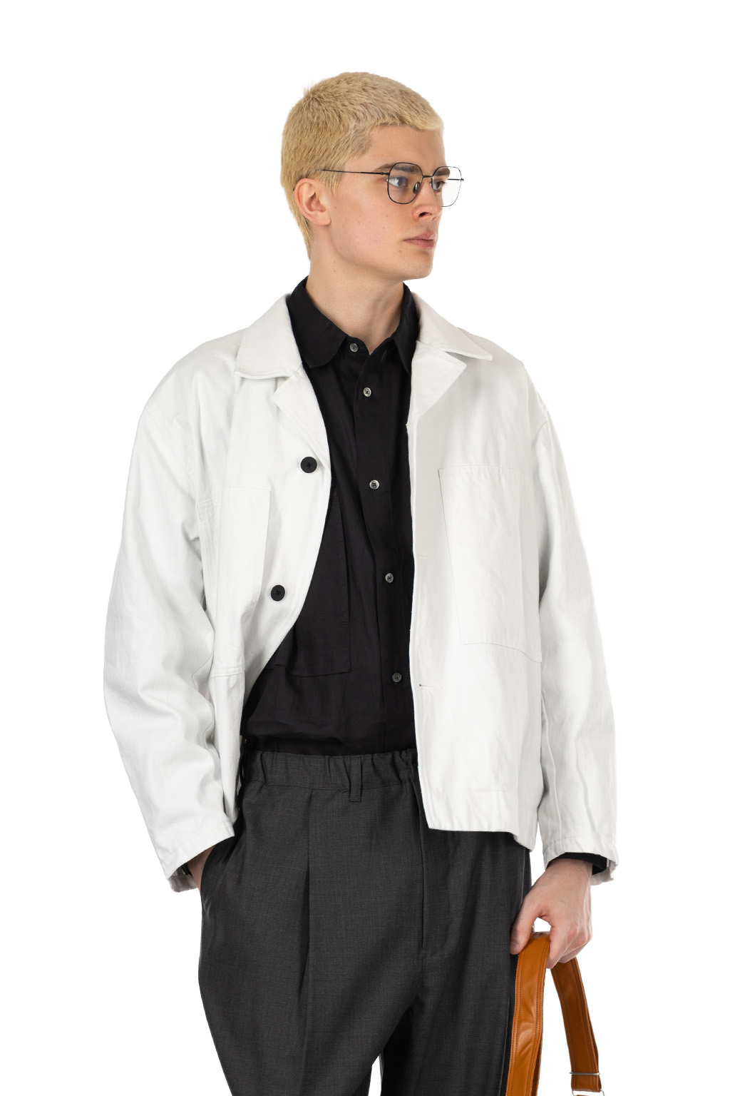 Still by hand - 11.5oz denim jacket - Ash White