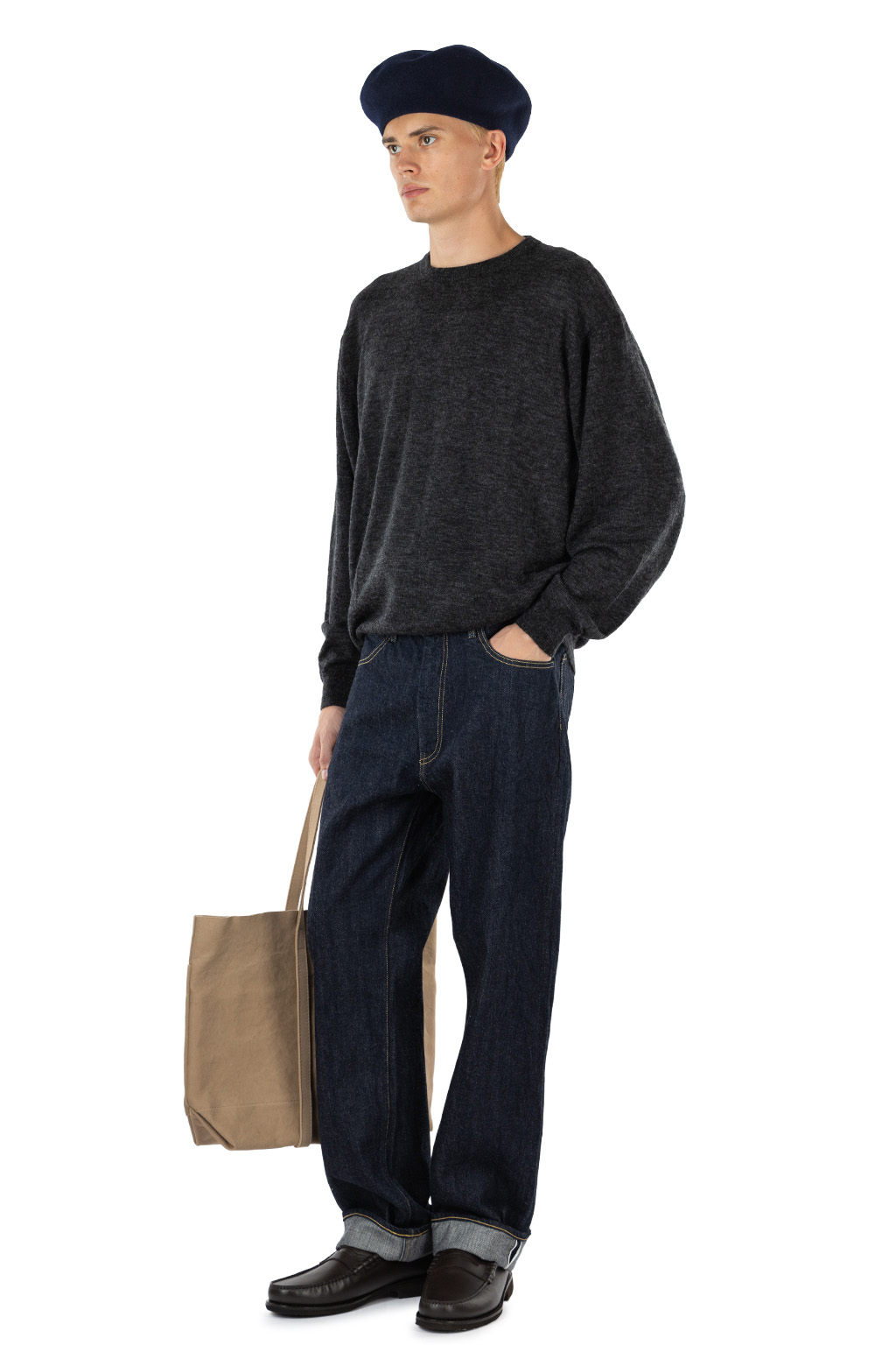 Still by hand - 5 Pocket Denim Pants - Navy