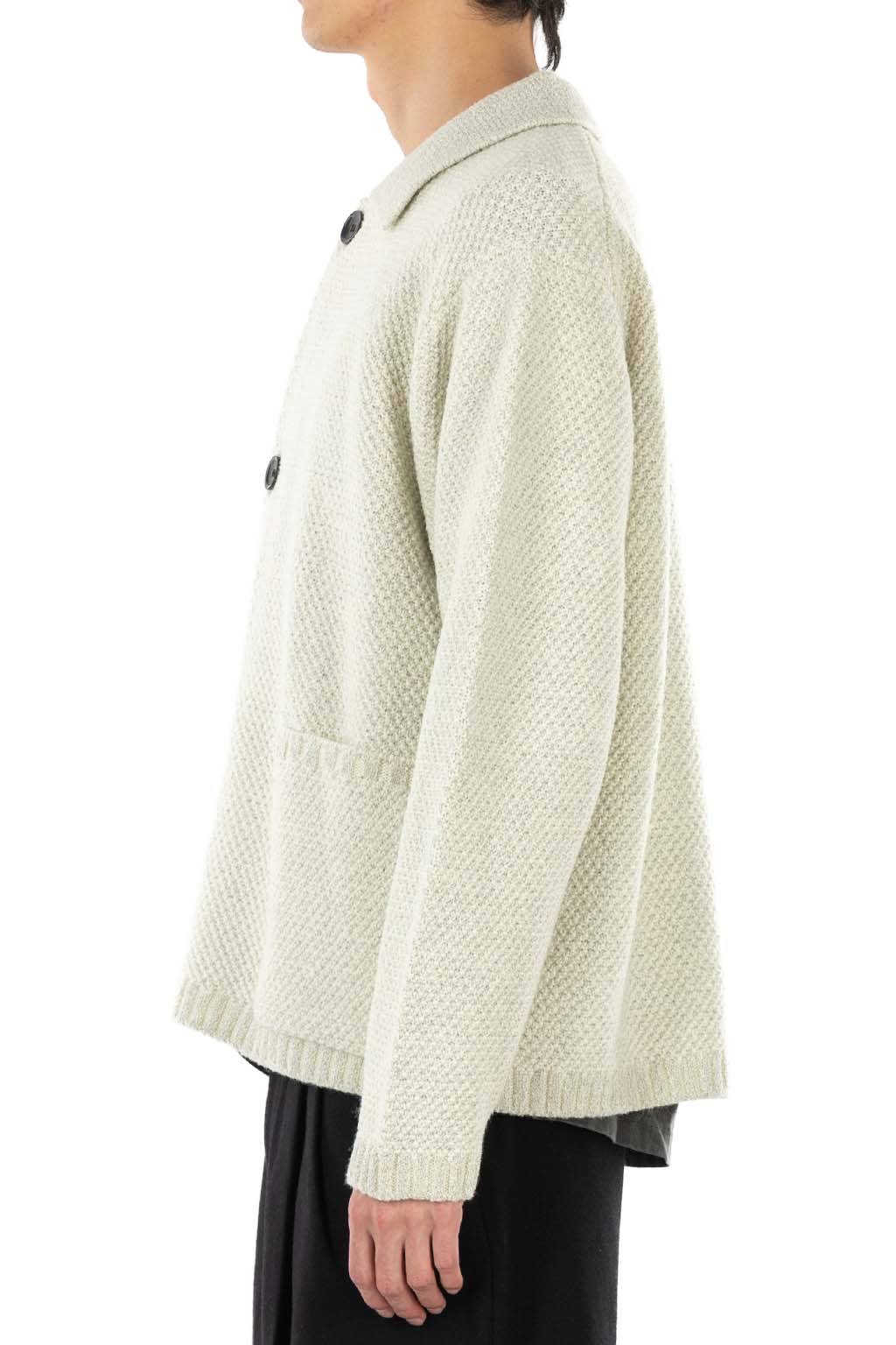Still by hand - 5G Knitted Blouson - Oatmeal