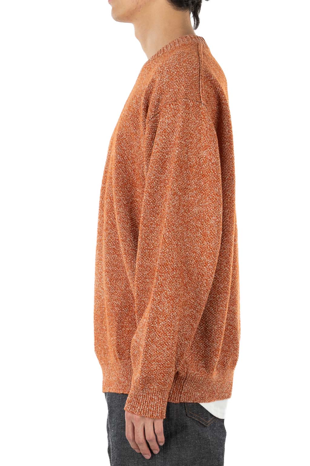 Still by hand - 7G Melange Pullover - Melange Orange