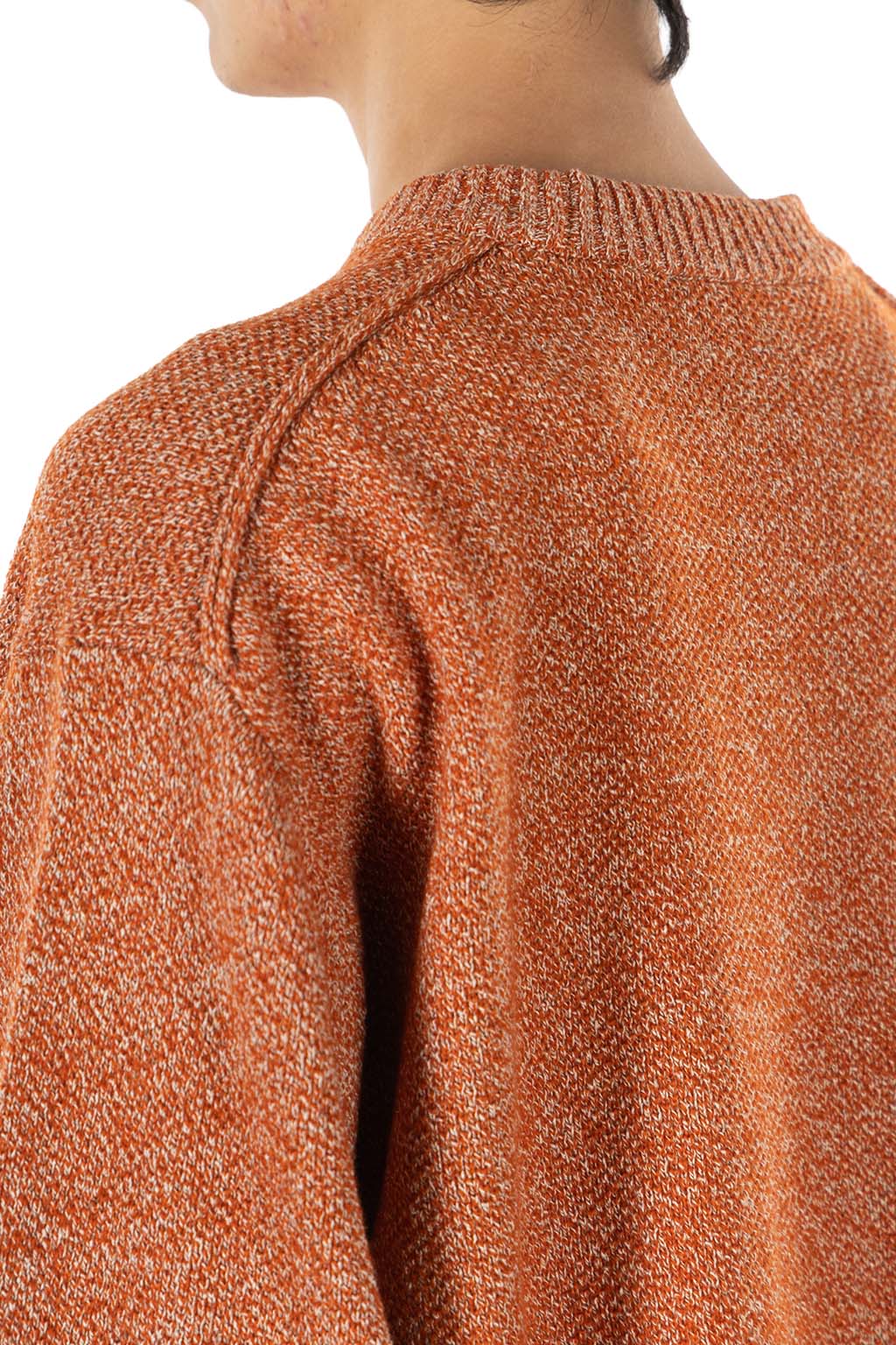 Still by hand - 7G Melange Pullover - Melange Orange