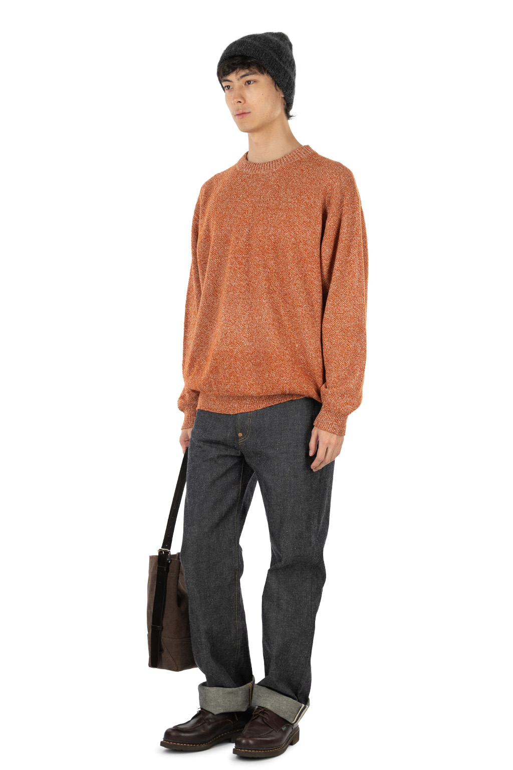 Still by hand - 7G Melange Pullover - Melange Orange