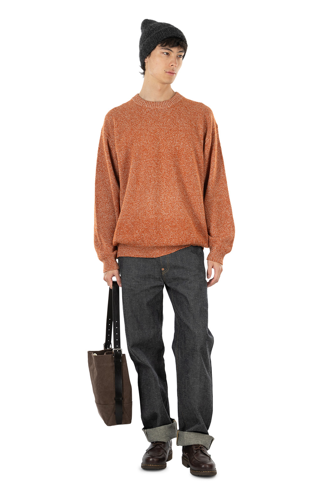Still by hand - 7G Melange Pullover - Melange Orange