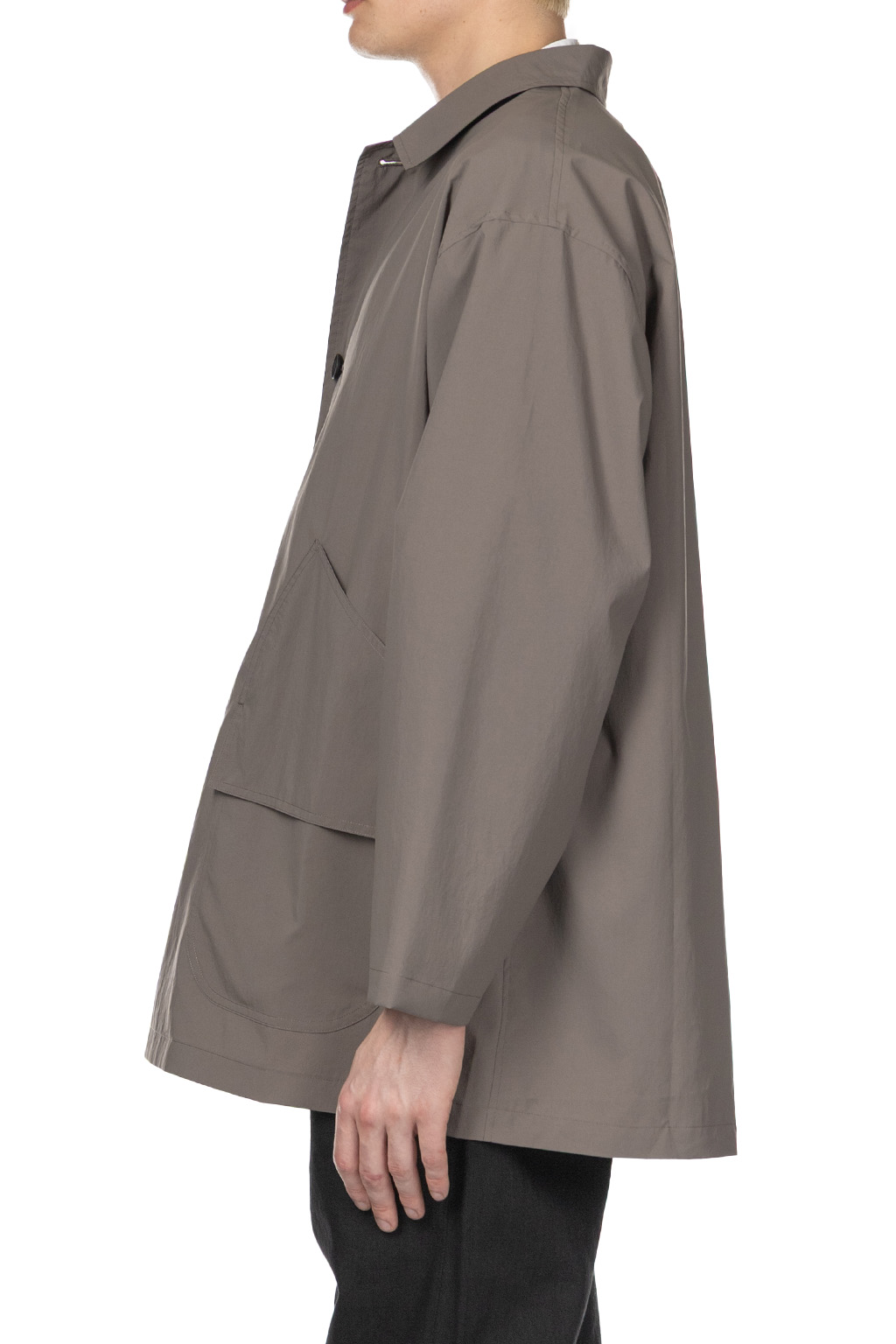 Still by hand - Airy Half Coat - Khaki Grey