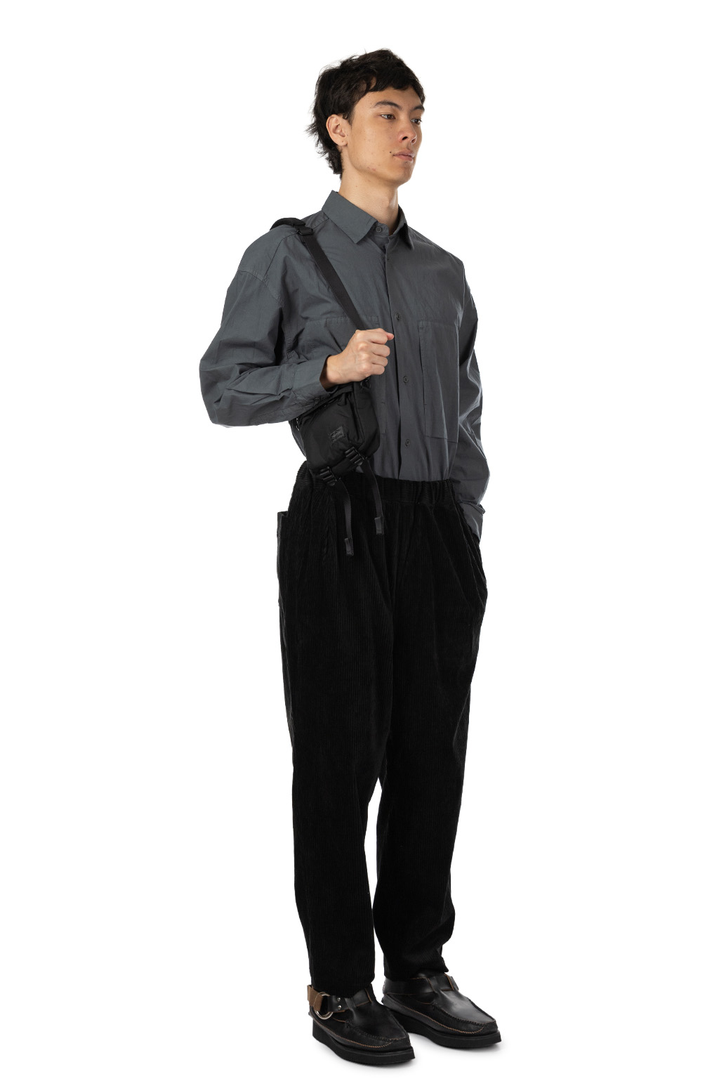 Still by hand - Corduroy Easy Pants - Black