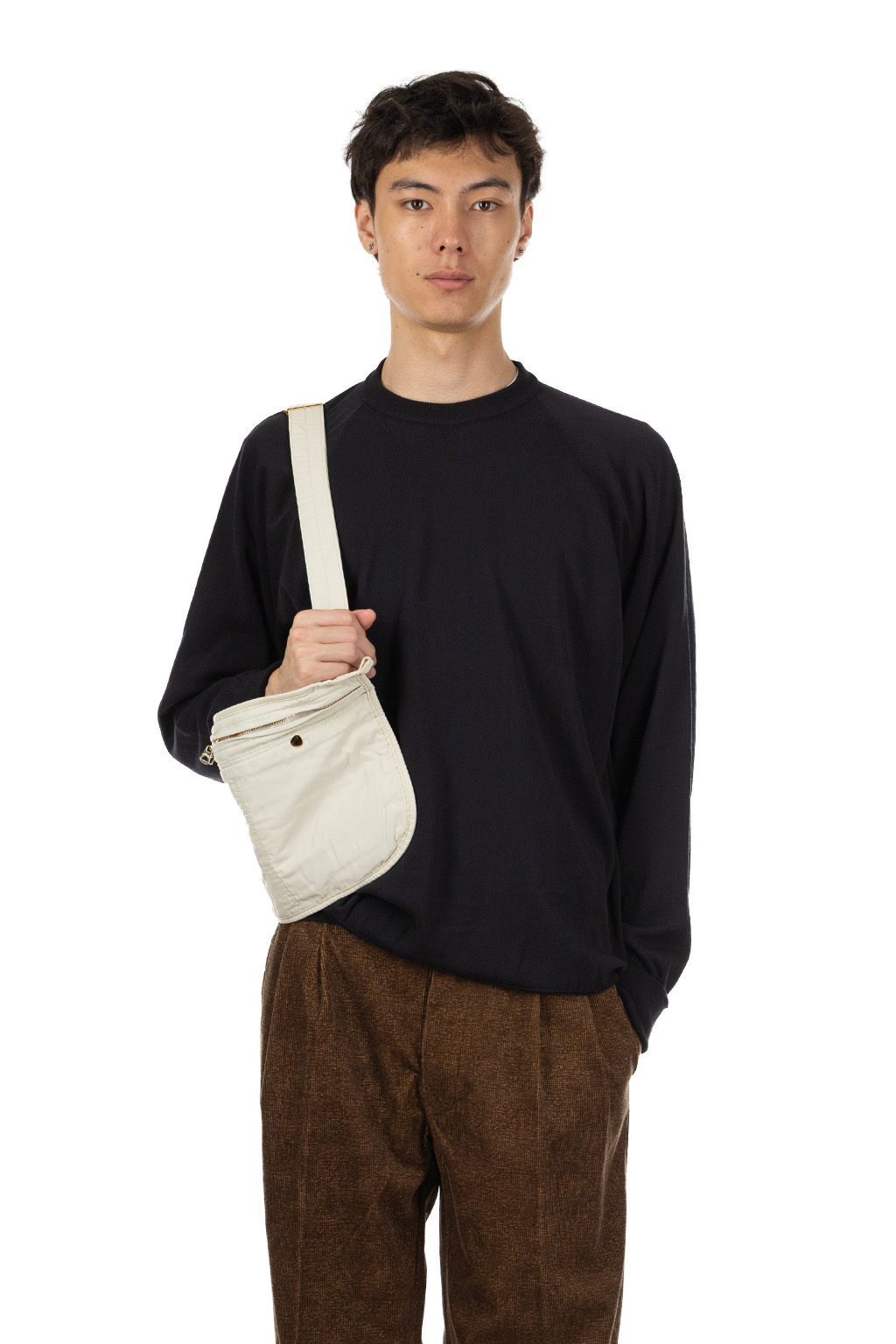Still by hand - Cotton Silk Pullover - Black Navy