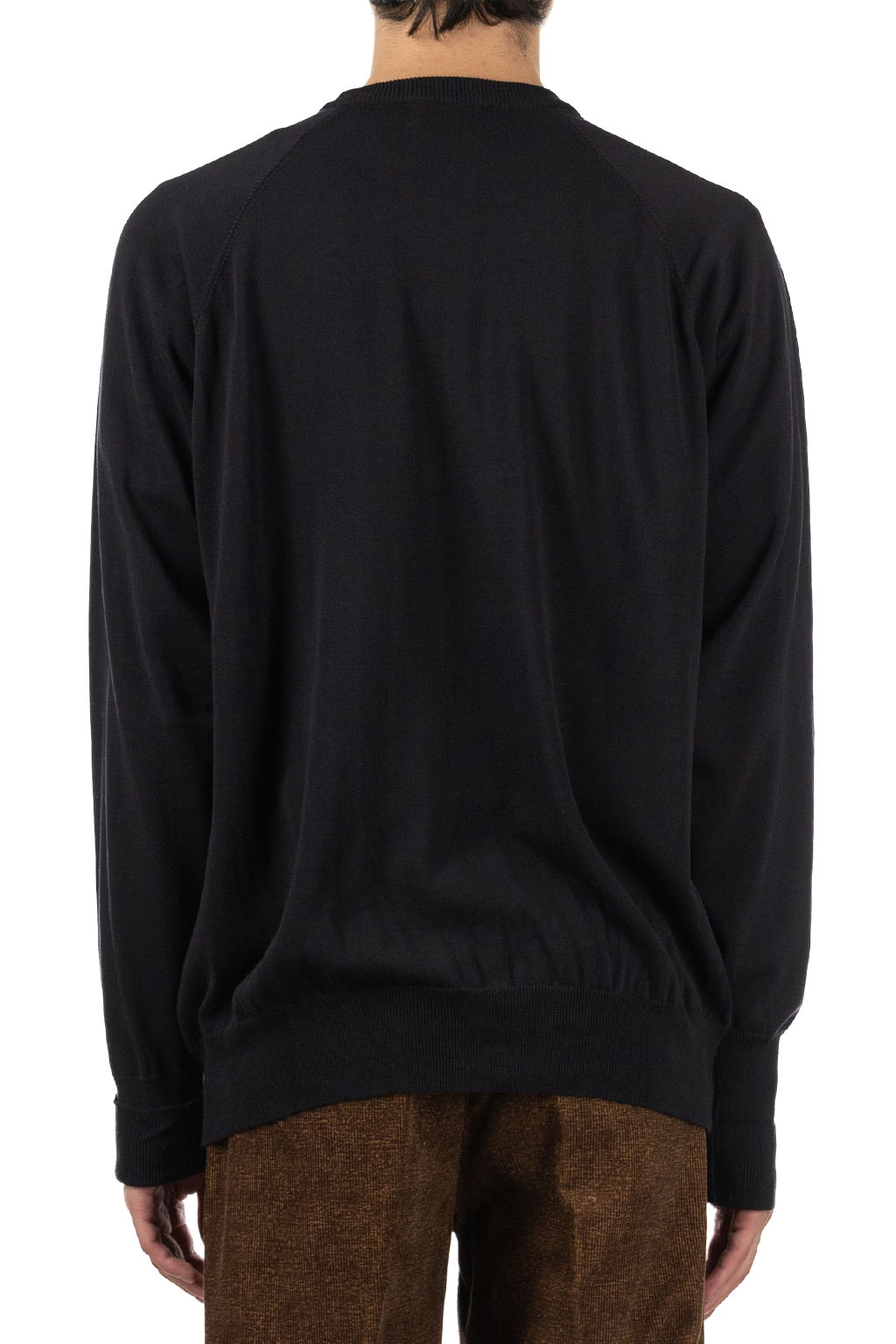 Still by hand - Cotton Silk Pullover - Black Navy