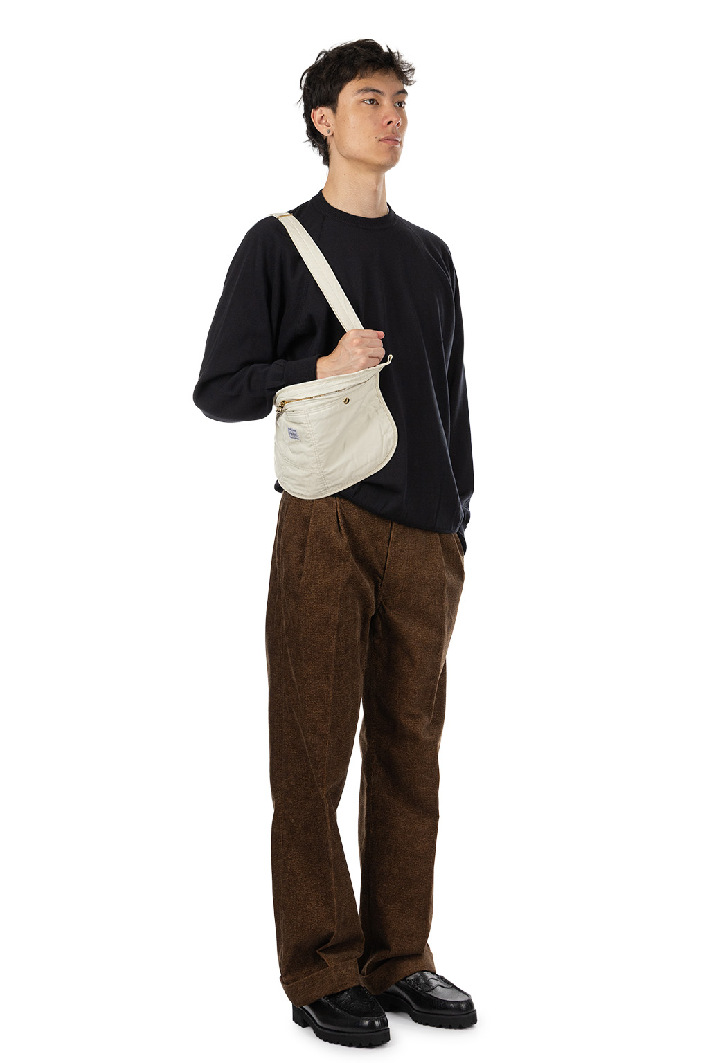 Still by hand - Cotton Silk Pullover - Black Navy