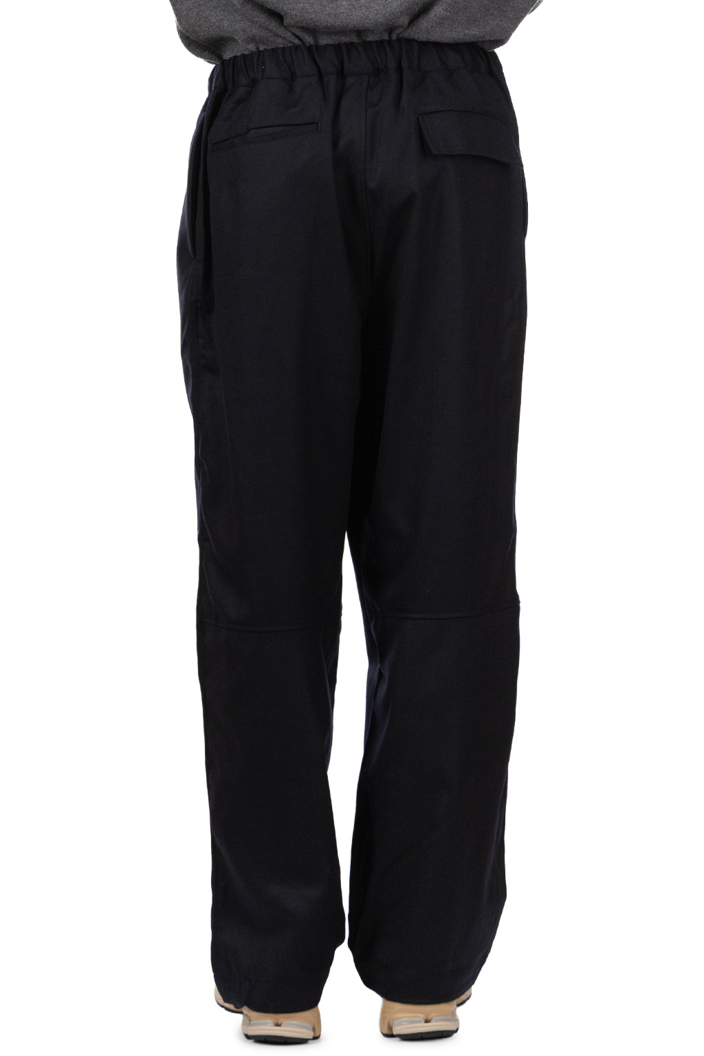 Still by hand - Free Adjusting Wool Pants - Black Navy