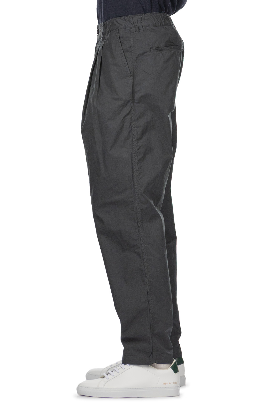 Still by hand - Garment Dye 2 Tuck Pants - Green Charcoal