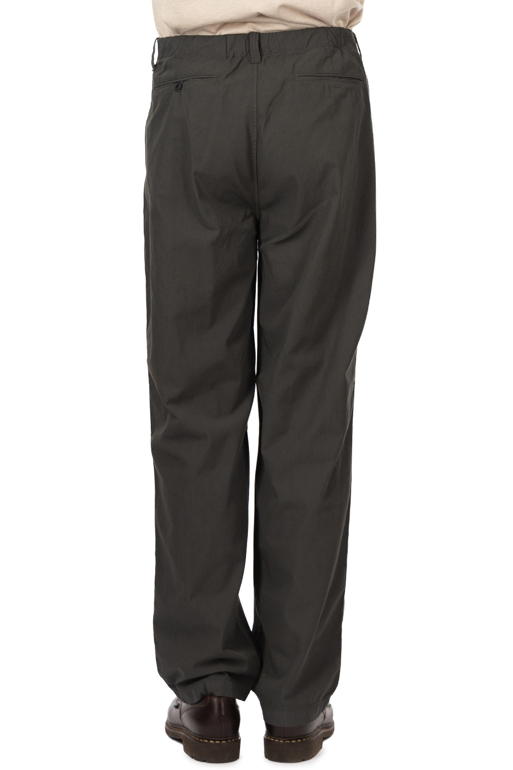 Still by hand - Garment-dye 2 pleat pants - Dark Olive